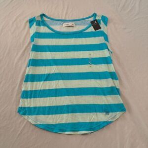 Abercrombie & Fitch Blue and White  Stripped Tank Top